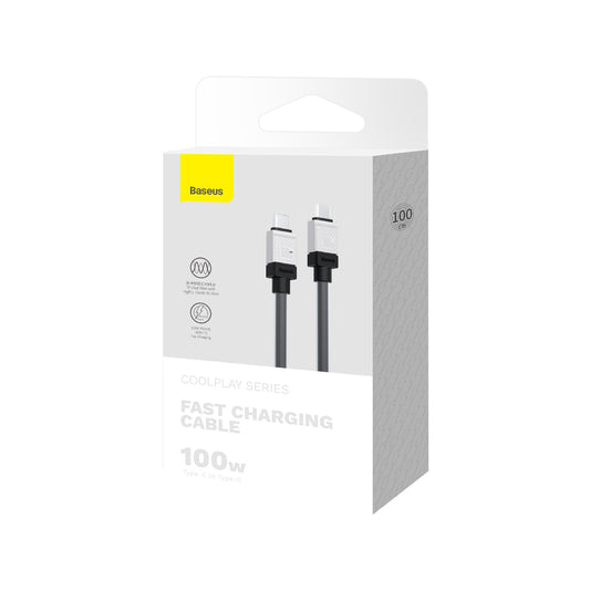 Kabl za prenos podataka i punjenje USB-C - USB-C Baseus CoolPlay, 100W, 1m, Crni CAKW000201