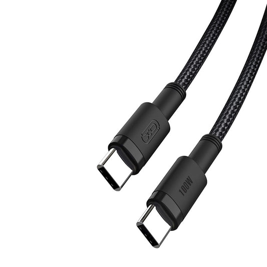 USB-C Data and Charging Cable - USB-C XO Design NB-Q199, 100W, 1.5m, Black 