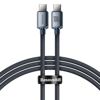 USB-C Data and Charging Cable - USB-C Baseus Crystal Shine Series, 100W, 2m, Black CAJY000701 