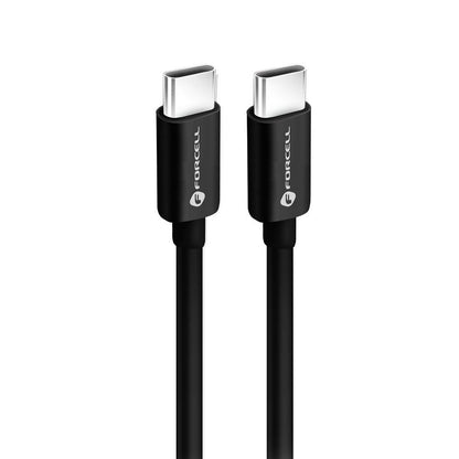 USB-C Data and Charging Cable - USB-C Forcell F-Energy C338, 60W, 0.25m, Black 