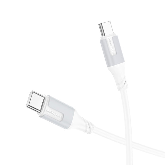 Kabl za Prenos Podataka i Punjenje USB-C - USB-C Borofone BX101 Creator, 60W, 1m, Beli