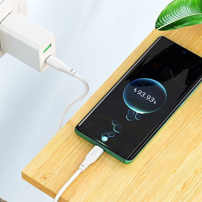 Kabel za Prijenos Podataka i Punjenje USB-C - USB-C HOCO X93, 100W, 1m, Bijeli