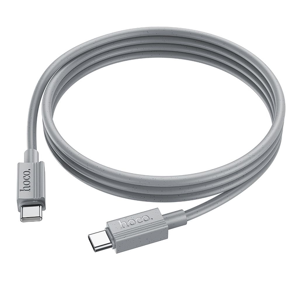 Kabl za prenos podataka i punjenje USB-C - USB-C HOCO X107, 60W, 1m, Sivi