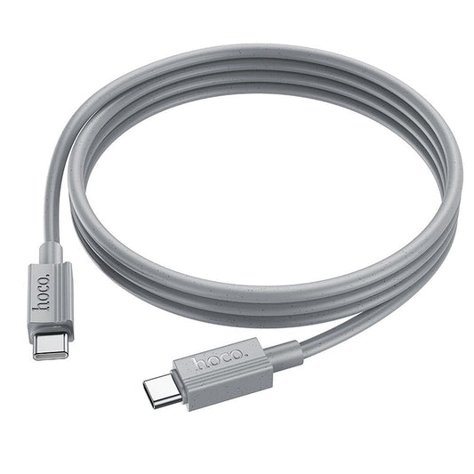 Kabl za prenos podataka i punjenje USB-C - USB-C HOCO X107, 60W, 1m, Sivi