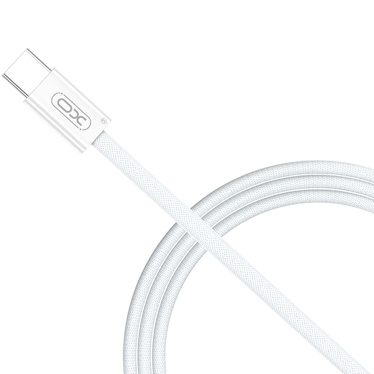 Kabl za prenos podataka i punjenje USB-C - USB-C XO Design NB-Q260A, 60W, 1m, Bela