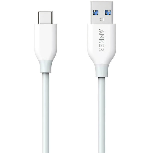 Data and Charging Cable USB-A - USB-C Anker PowerLine, 18W, 0.9m, White A8163021 