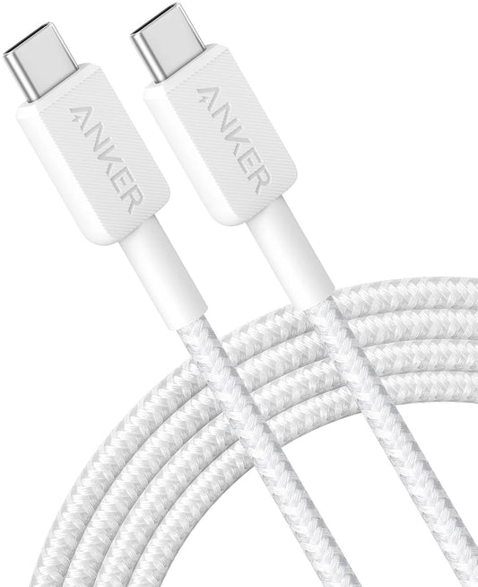 USB-C Data and Charging Cable - USB-C Anker 322, 60W, 0.9m, White A81F5G21 