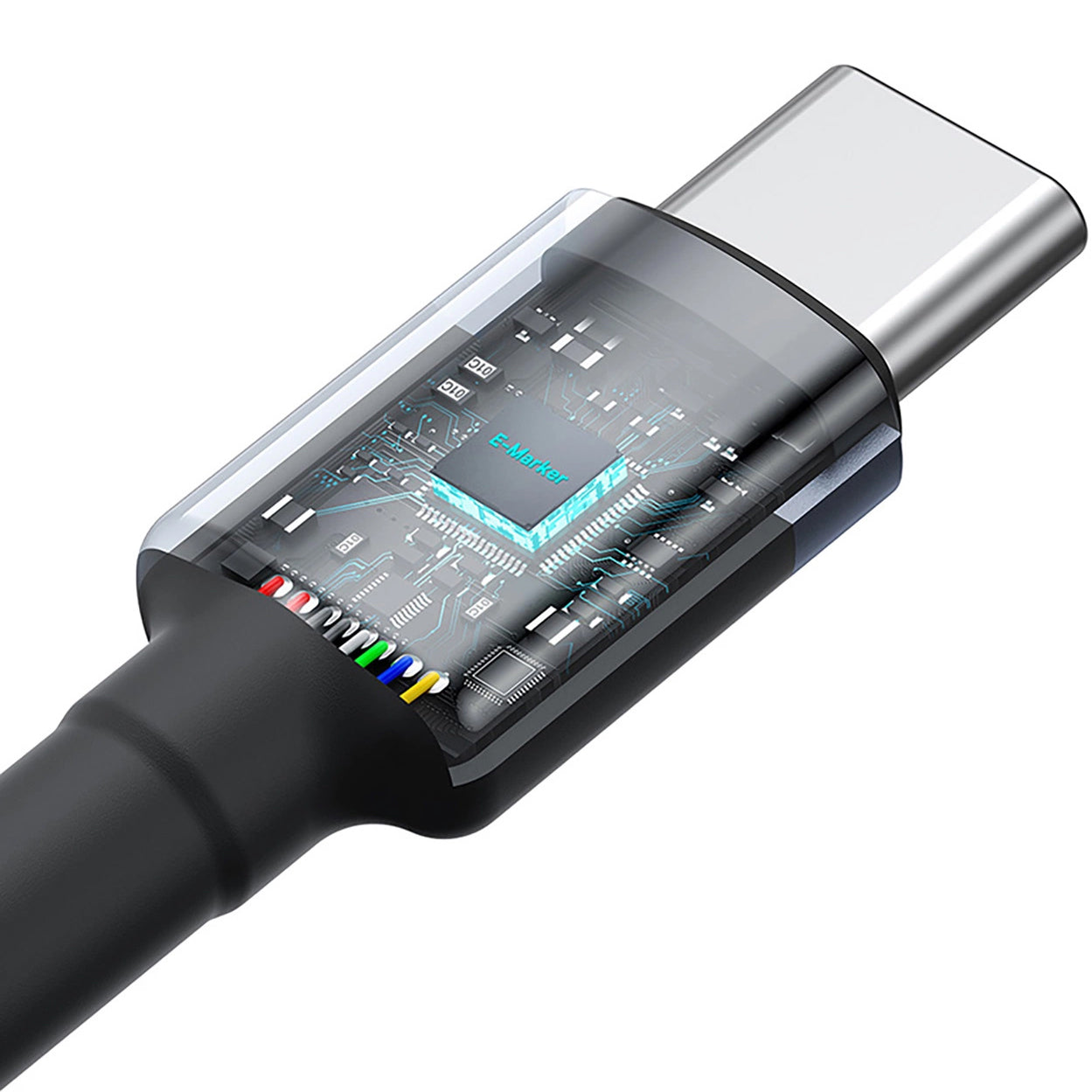 Kabl za Prenos Podataka i Punjenje USB-C - USB-C Baseus Cafule, 100W, 1m, Crveni, Set od 2 komada