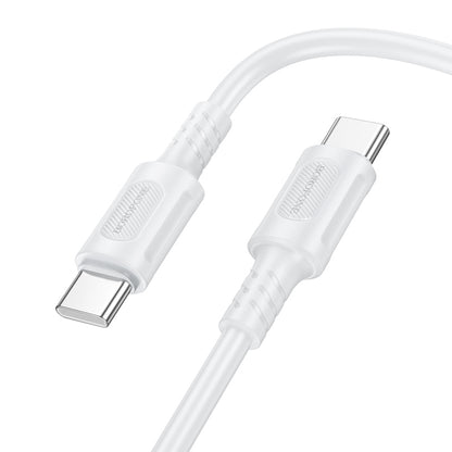Kabl za Prenos Podataka i Punjenje USB-C - USB-C Borofone BX111 Feliz, 60W, 1m, Beli