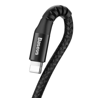 Data and Charging Cable USB-A - Lightning Baseus Fish Eye Spring, 18W, 1m, Black CALSR-01 CALSR-01