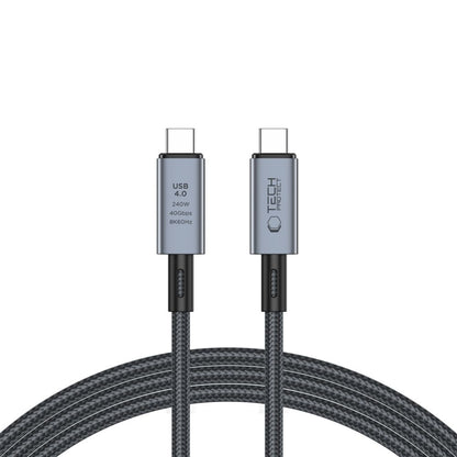 Kabl za Prenos Podataka i Punjenje USB-C - USB-C Tech-Protect Ultraboost Max, 240W, 2m, Sivi