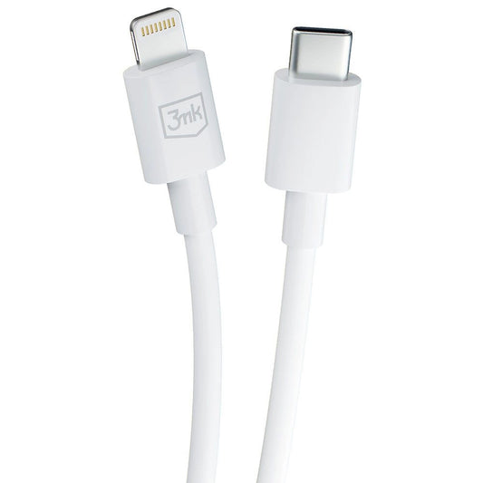 USB-C - Lightning kabl za prenos podataka i punjenje 3MK Hyper, 20W, 1.2m, Bela