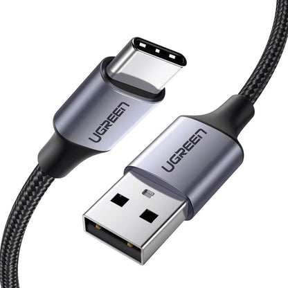 USB-A to USB-C Data and Charging Cable UGREEN US288, 18W, 0.5m, Black 