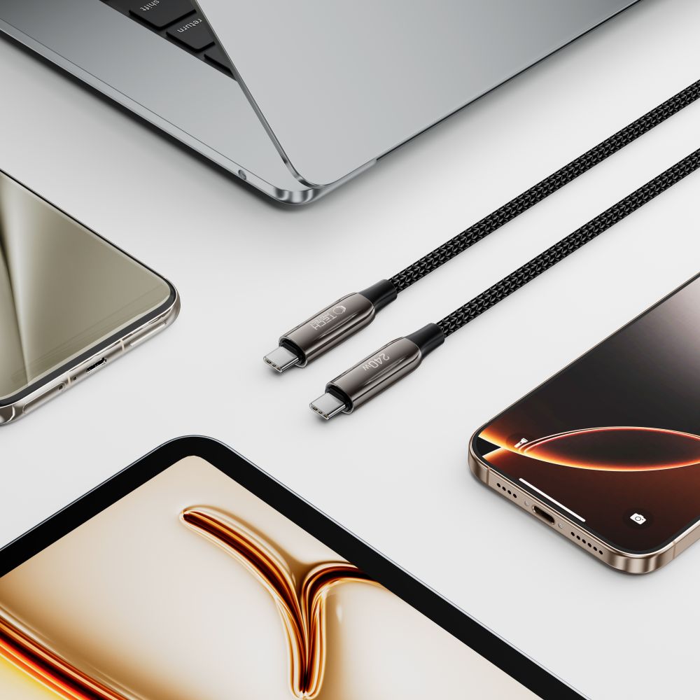 Kabl za prenos podataka i punjenje USB-C - USB-C Tech-Protect UB10T Ultraboost, 240W, 1m, Crni