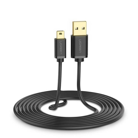 USB-A - miniUSB Data and Charging Cable UGREEN US132, 18W, 1m, Black 