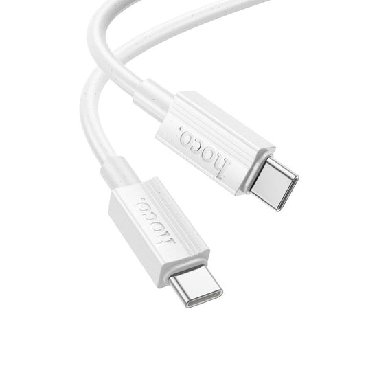 Kabl za podatke i punjenje USB-C - USB-C HOCO X107, 60W, 1m, Bela