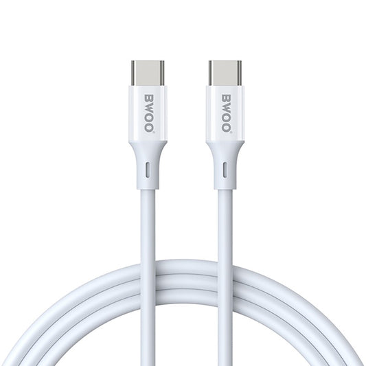 Kabl za podatke i punjenje USB-C - USB-C BWOO X282, 60W, 1m, Bela