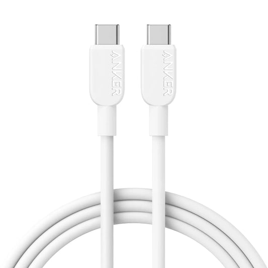 Kabl za prenos podataka i punjenje USB-C - USB-C Anker 310, 240W, 0.9m, Beli A81D5H21