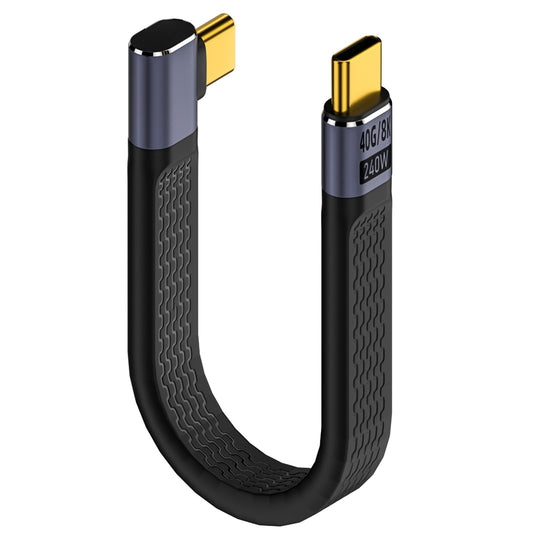Kabl za prenos podataka i punjenje USB-C - USB-C OEM Angled 8K Video Version 3, 240W, 0.15m, Crni