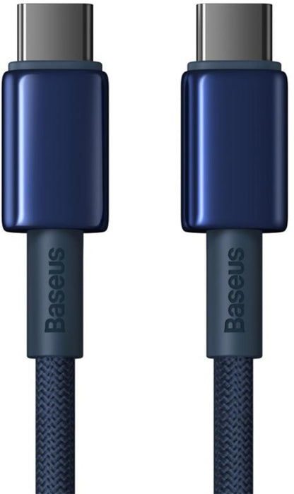 Kabl za podatke i punjenje USB-C - USB-C Baseus Tungsten Gold, 100W, 1m, Tamnoplavi P10319800321-03