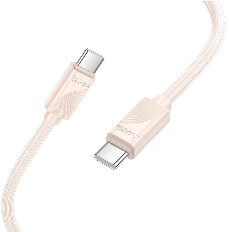 Kabl za prenos podataka i punjenje USB-C - USB-C HOCO X114, 60W, 1m, Roze