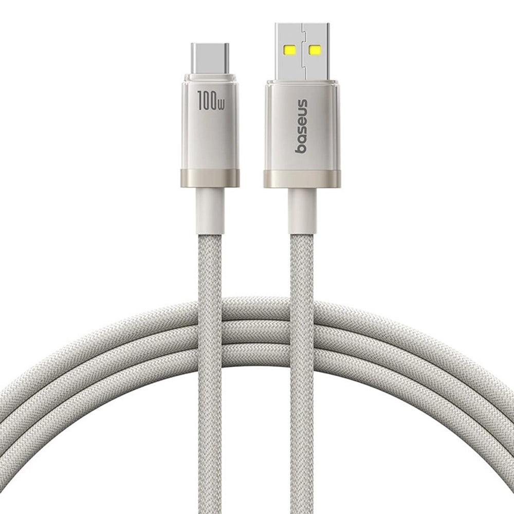 Kabl za prenos podataka i punjenje USB-A - USB-C Baseus Titanium, 100W, 1m, Srebrni P10378102G21-00