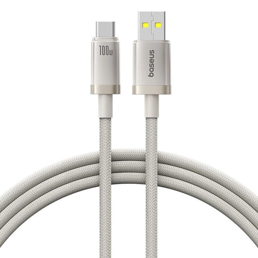 Kabl za prenos podataka i punjenje USB-A - USB-C Baseus Titanium, 100W, 1m, Srebrni P10378102G21-00