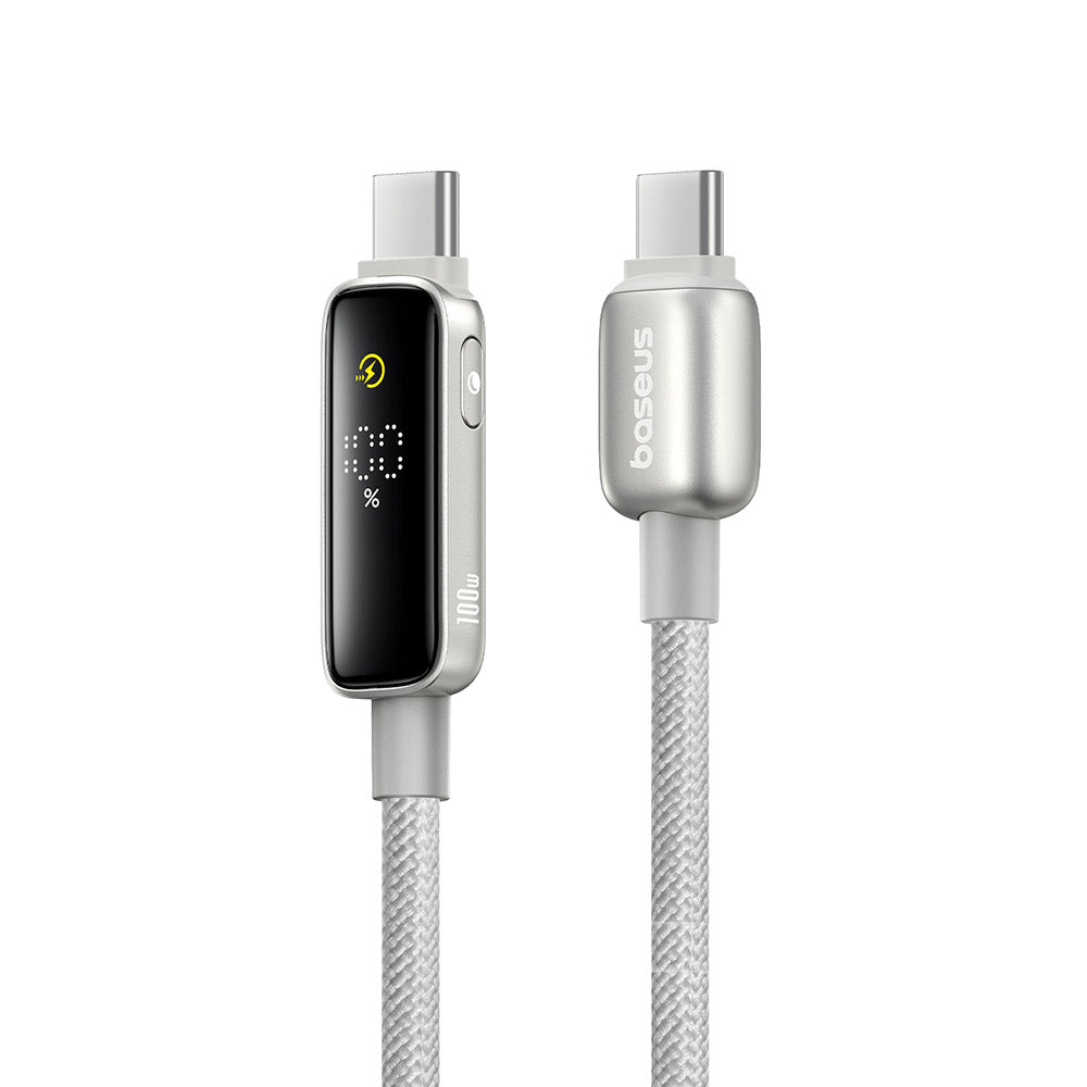 Kabl za prenos podataka i punjenje USB-C - USB-C Baseus Vipow Display, 100W, 2m, Sivi P10381802851-01