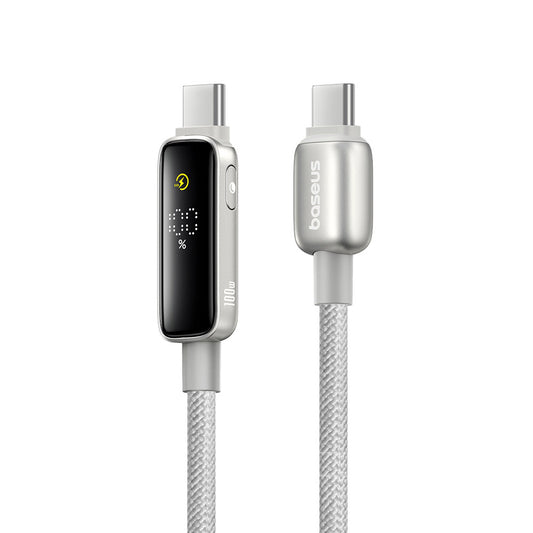Kabl za prenos podataka i punjenje USB-C - USB-C Baseus Vipow Display, 100W, 2m, Sivi P10381802851-01