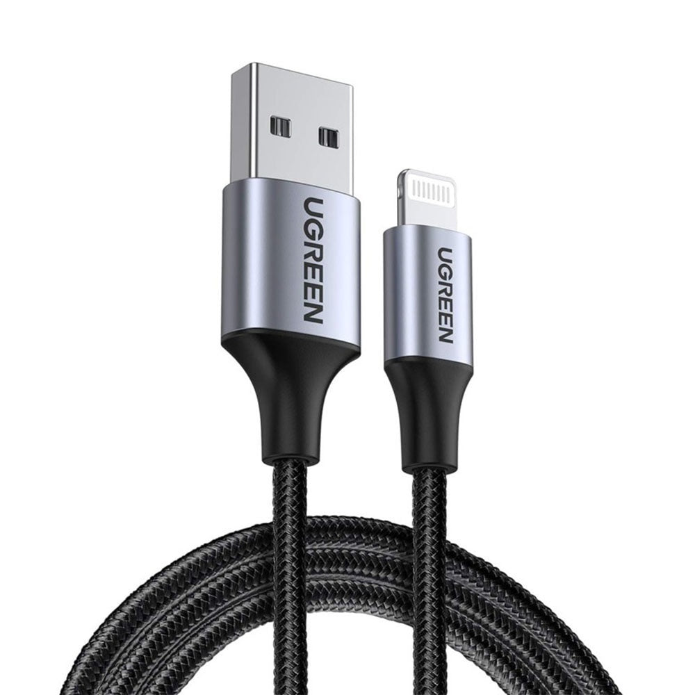Kabl za prenos podataka i punjenje USB-A - Lightning UGREEN US199, 18W, 1m, Sivi