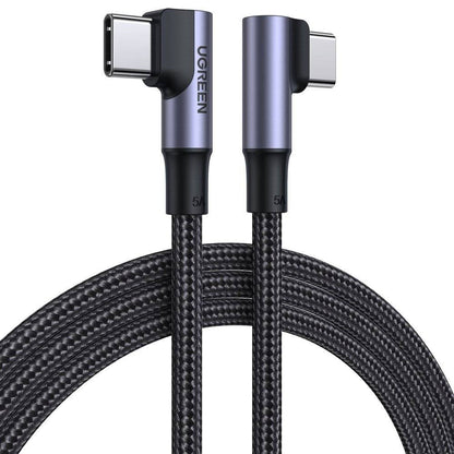 Kabl za Prenos Podataka i Punjenje USB-C - USB-C UGREEN US335 Angled, 100W, 2m, Crni