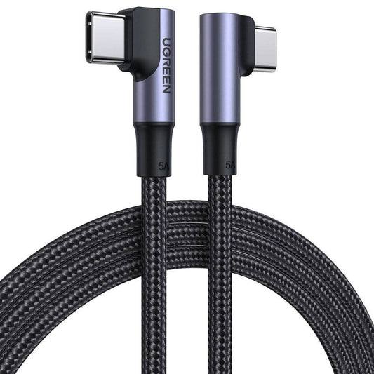 Kabl za Prenos Podataka i Punjenje USB-C - USB-C UGREEN US335 Angled, 100W, 2m, Crni