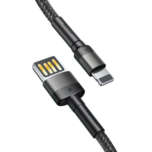 Kabl za prenos podataka i punjenje USB-A - Lightning Baseus Cafule Special Edition, 18W, 1m, Sivi CALKLF-GG1