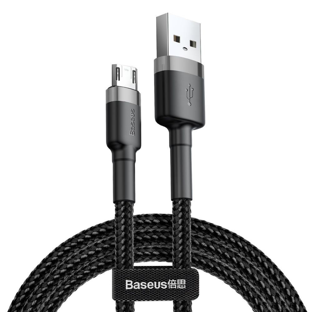 Kabl za podatke i punjenje USB-A - microUSB Baseus Cafule, 18W, 2m, Sivi CAMKLF-CG1
