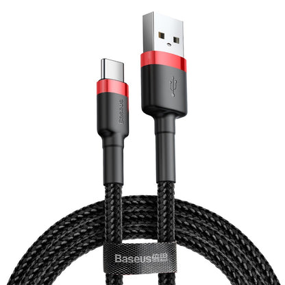 Kabl za podatke i punjenje USB-A - USB-C Baseus Cafule, 18W, 3m, Crveni CATKLF-U91