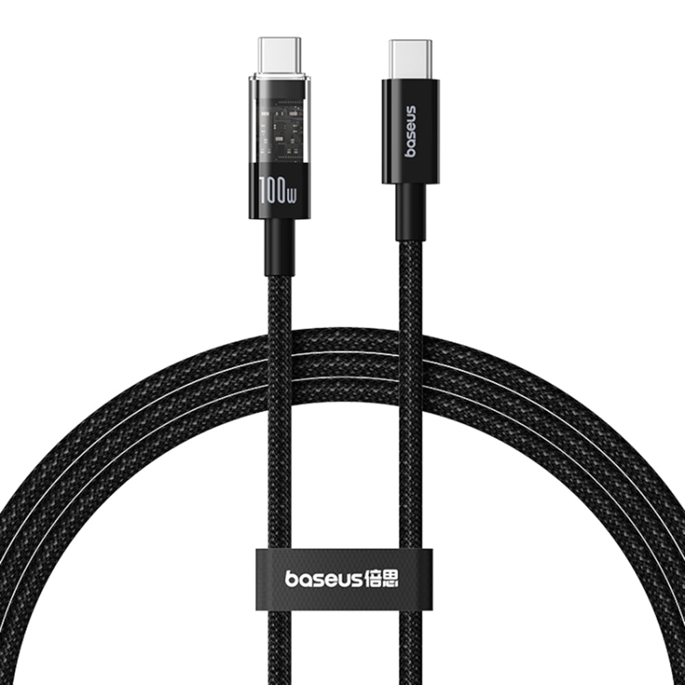Kabl za prenos podataka i punjenje USB-C - USB-C Baseus Gem, 100W, 2m, Crni P10373000111-01