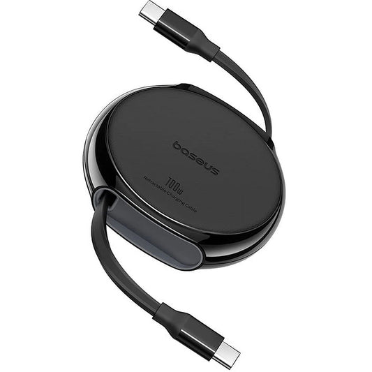 Kabl za podatke i punjenje USB-C - USB-C Baseus Pathfinder Retractable, 100W, 1m, Crni P10368400111-00