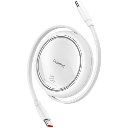 Kabl za prenos podataka i punjenje USB-C - USB-C Baseus Free2Draw Mini Retractable, 100W, 1m, Beli P10364500211-00