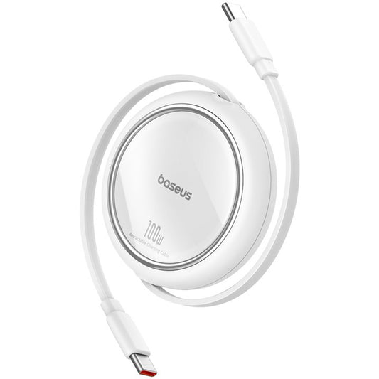 Kabl za prenos podataka i punjenje USB-C - USB-C Baseus Free2Draw Mini Retractable, 100W, 1m, Beli P10364500211-00