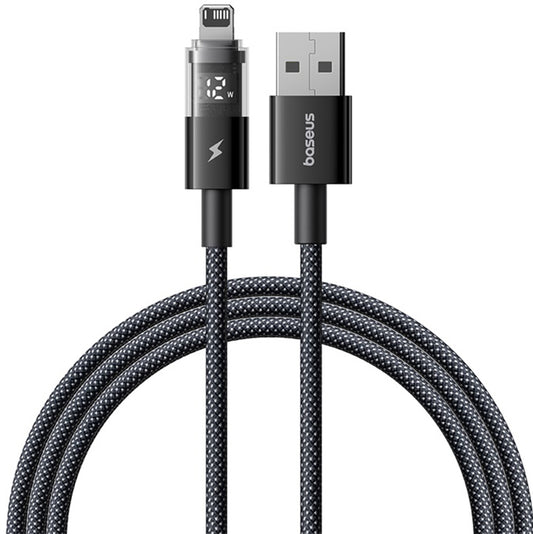 Kabl za prenos podataka i punjenje USB-A - Lightning Baseus Display 2, 18W, 1m, Crni P10382700121-00
