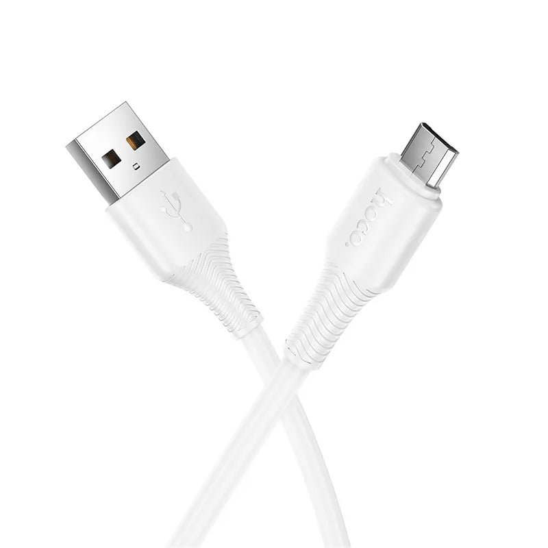 Kabl za podatke i punjenje USB-A - microUSB HOCO X120, 18W, 1m, Bela