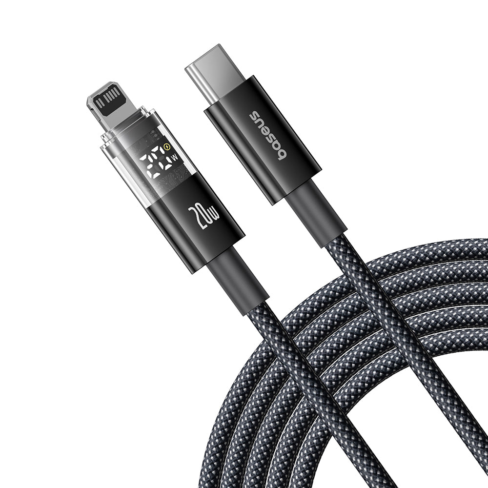 Kabl za podatke i punjenje USB-C - Lightning Baseus Display 2, 20W, 2m, Crni P10382703121-01
