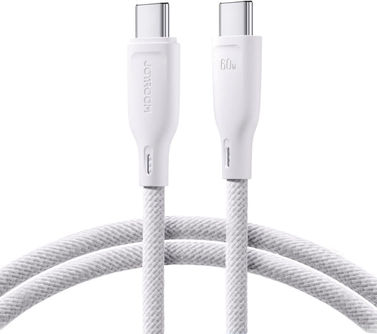 Kabl za podatke i punjenje USB-C - USB-C Joyroom Multi-Color S-A34, 60W, 1m, Bela
