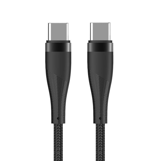 Kabl za podatke i punjenje USB-C - USB-C MaXlife MXUC-08, 60W, 1m, Crni