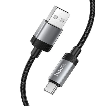 Kabl za podatke i punjenje USB-A - USB-C HOCO X117, 60W, 1m, Crni