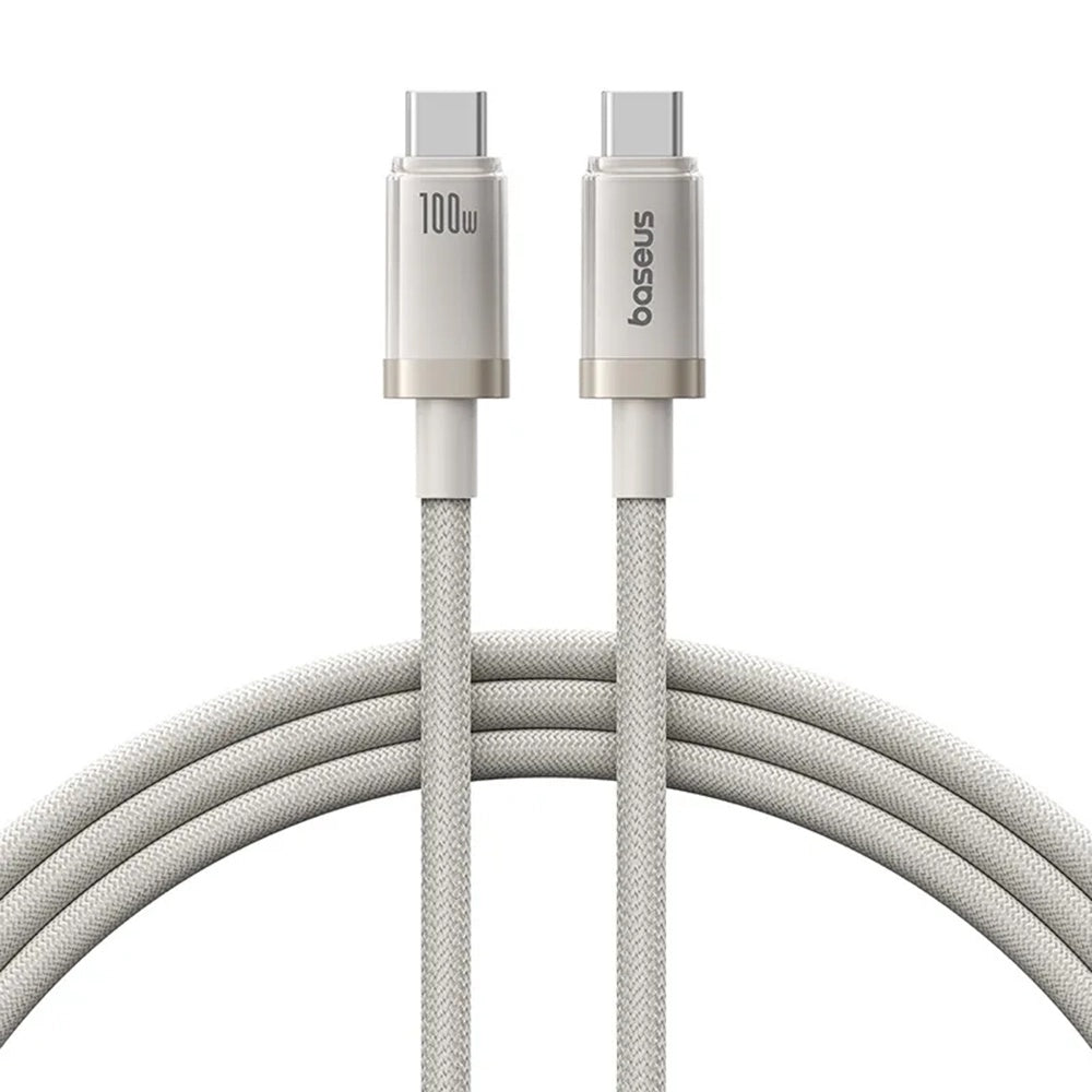 Kabl za prenos podataka i punjenje USB-C - USB-C Baseus Titanium, 100W, 1m, Srebrni P10378100G21-00