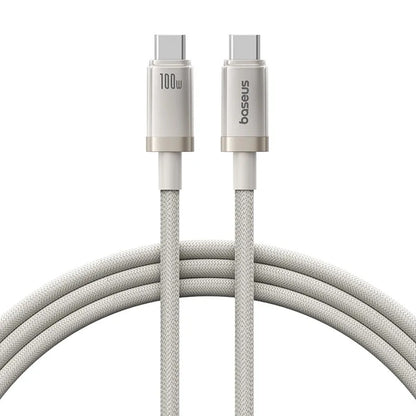 Kabl za prenos podataka i punjenje USB-C - USB-C Baseus Titanium, 100W, 1m, Srebrni P10378100G21-00