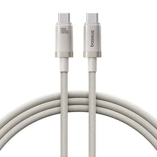 Kabl za prenos podataka i punjenje USB-C - USB-C Baseus Titanium, 100W, 1m, Srebrni P10378100G21-00