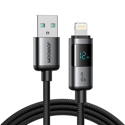 Kabl za podatke i punjenje USB-A - Lightning Joyroom S-A16 Pro Prism Display, 12W, 1.2m, Crni