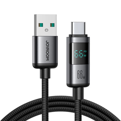 Kabl za podatke i punjenje USB-A - USB-C Joyroom S-A16 Pro Prism Display, 66W, 1.2m, Crni